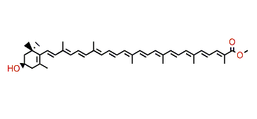 Methyl 3',4'-didehydro-beta,psi-caroten-16'-oate